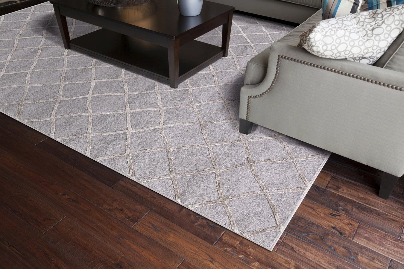 Concord Global Theo Rug - Color: Beige- Gray; Size: 5'3" x 7'3"