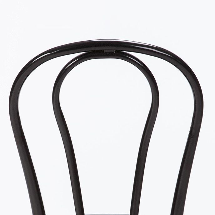 Contemporary Style Metal Dining Room Chairs Windsor Back Armless Chair for Kitchen - Dark Brown / 1 Piece
