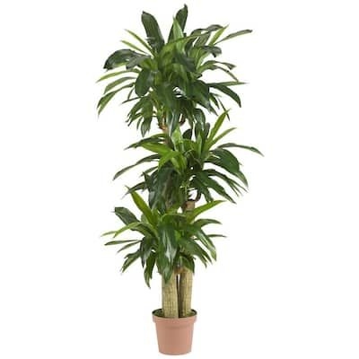 Cubilan 62 in. Green Artificial Corn Stalk Dracaena Silk Plant