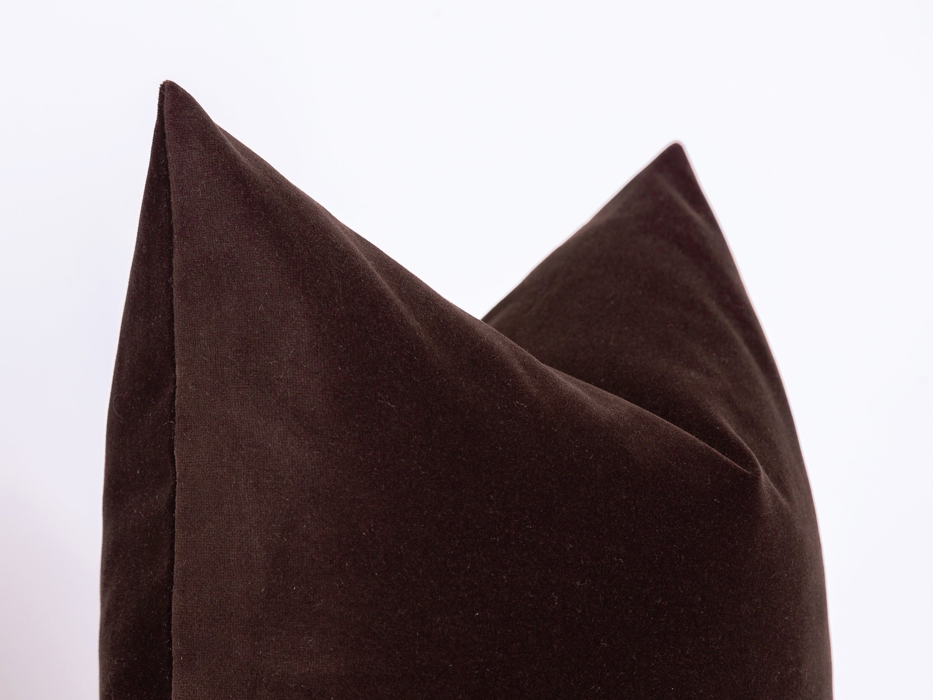 Dark Brown Pillow Cover, Brown Velvet Cushion Cover, Brown Euro Sham Cover, Livingroom Couch Pillowcase, Solid Brown Lumbar Pillow Cover