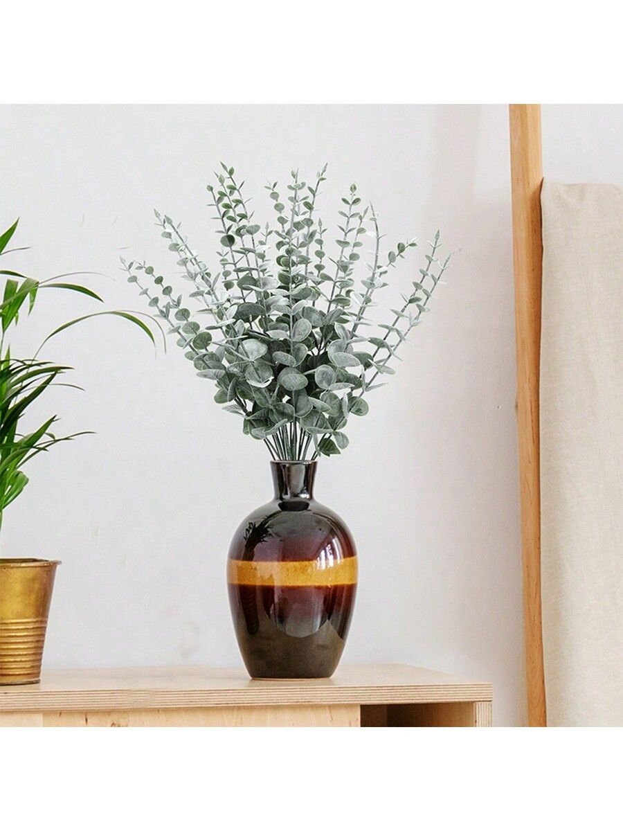 Decorao De Ramos De Eucalipto Verde 5 Unidades Para Vegetao De Casamento Em Casa