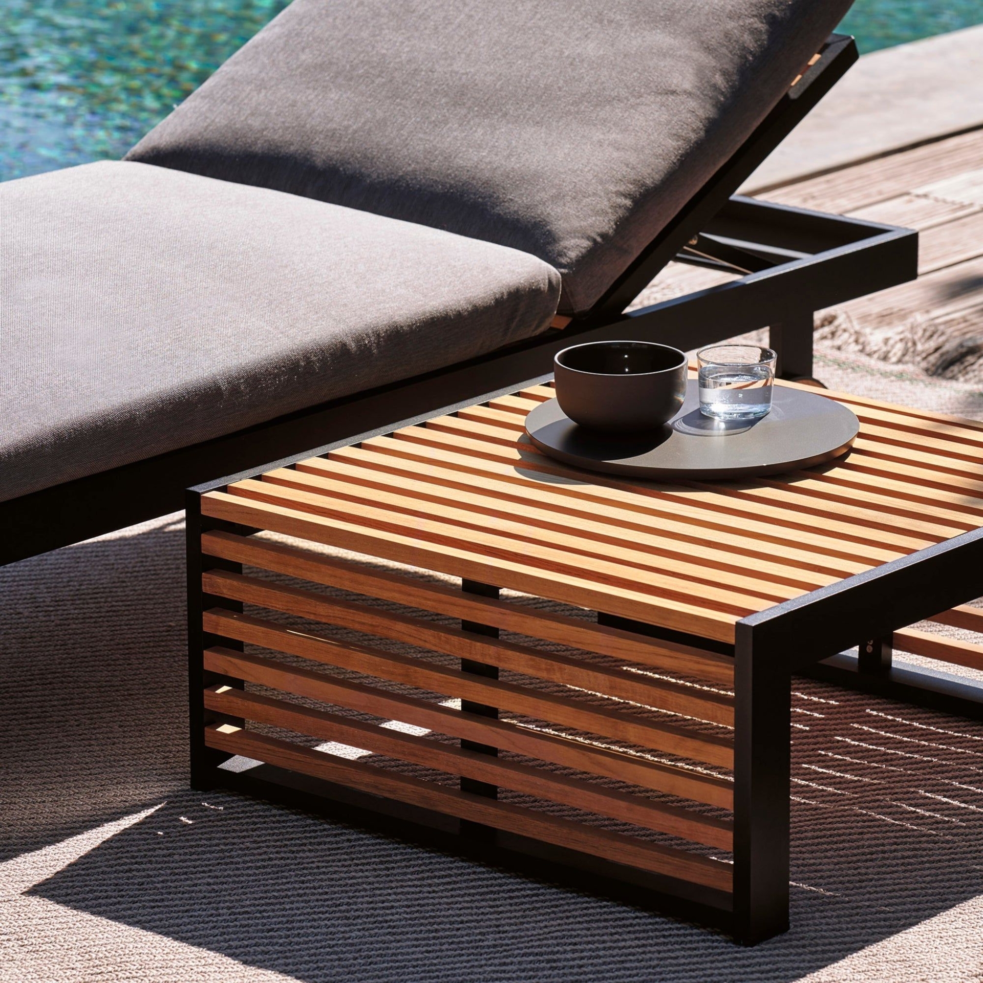 DNA Teak Side Table - White