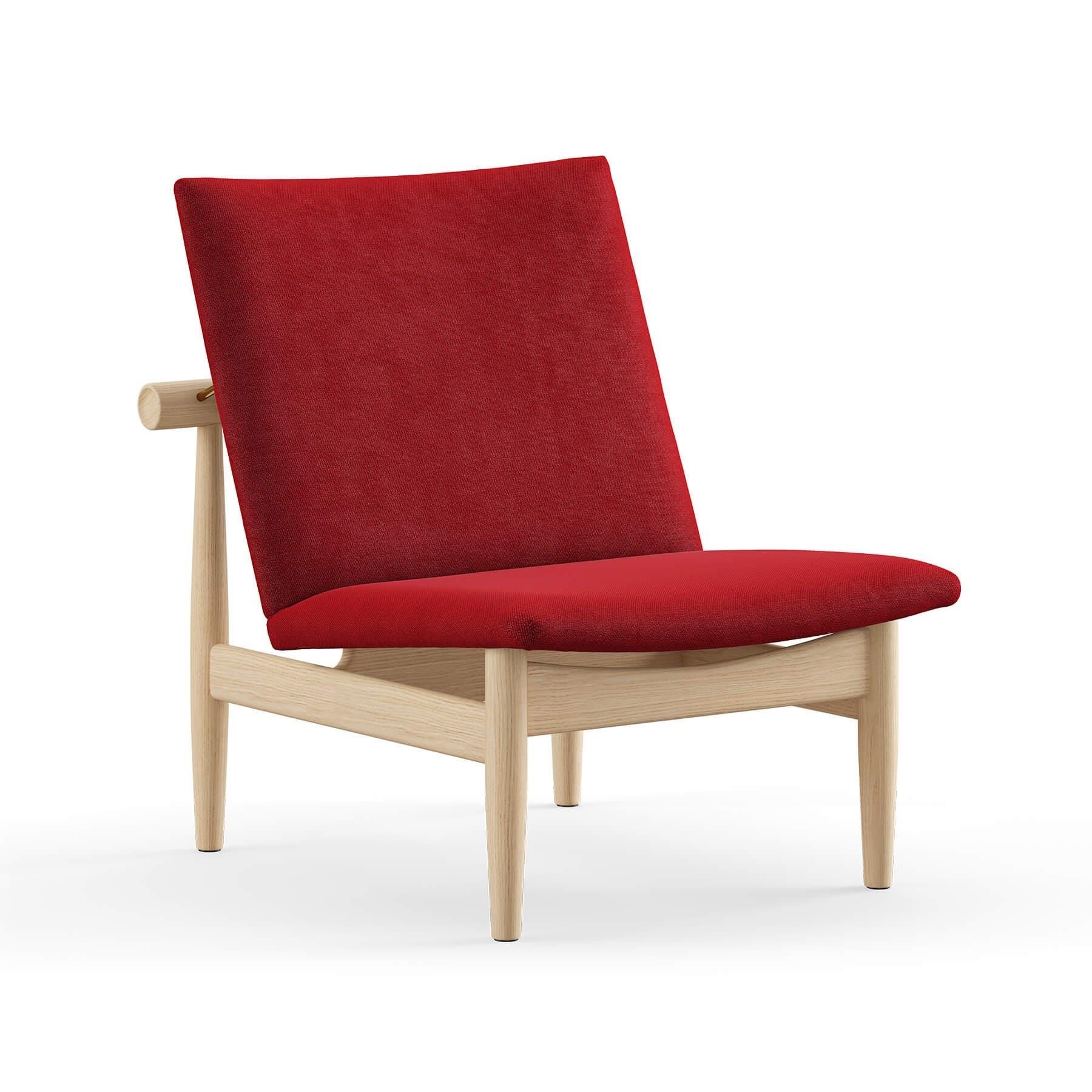 Finn Juhl The Japan Chair - Oak clear oil, Vidar 582 Red Designer Furniture From Holloways Of Ludlow