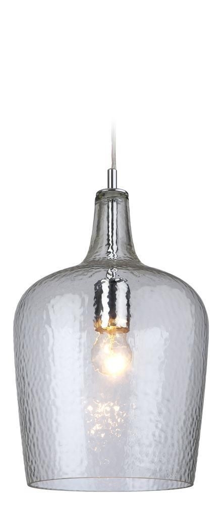 Firstlight 2301CL Glass 1 Light Clear Finish Dimple Effect Ceiling Pendant