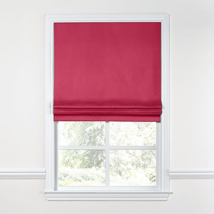 Flat Roman Shade in Sunbrella Canvas - Hot Pink