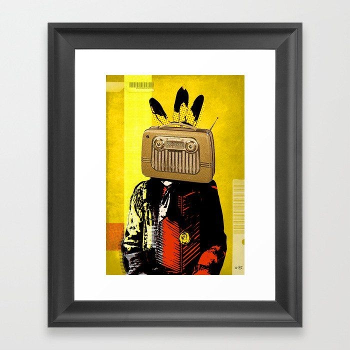 Framed Art Print | Indian Pop 28 - The Radio Show by Marko KaPppe - Scoop Black - X-Small 8" x 10"-10x12 - Society6