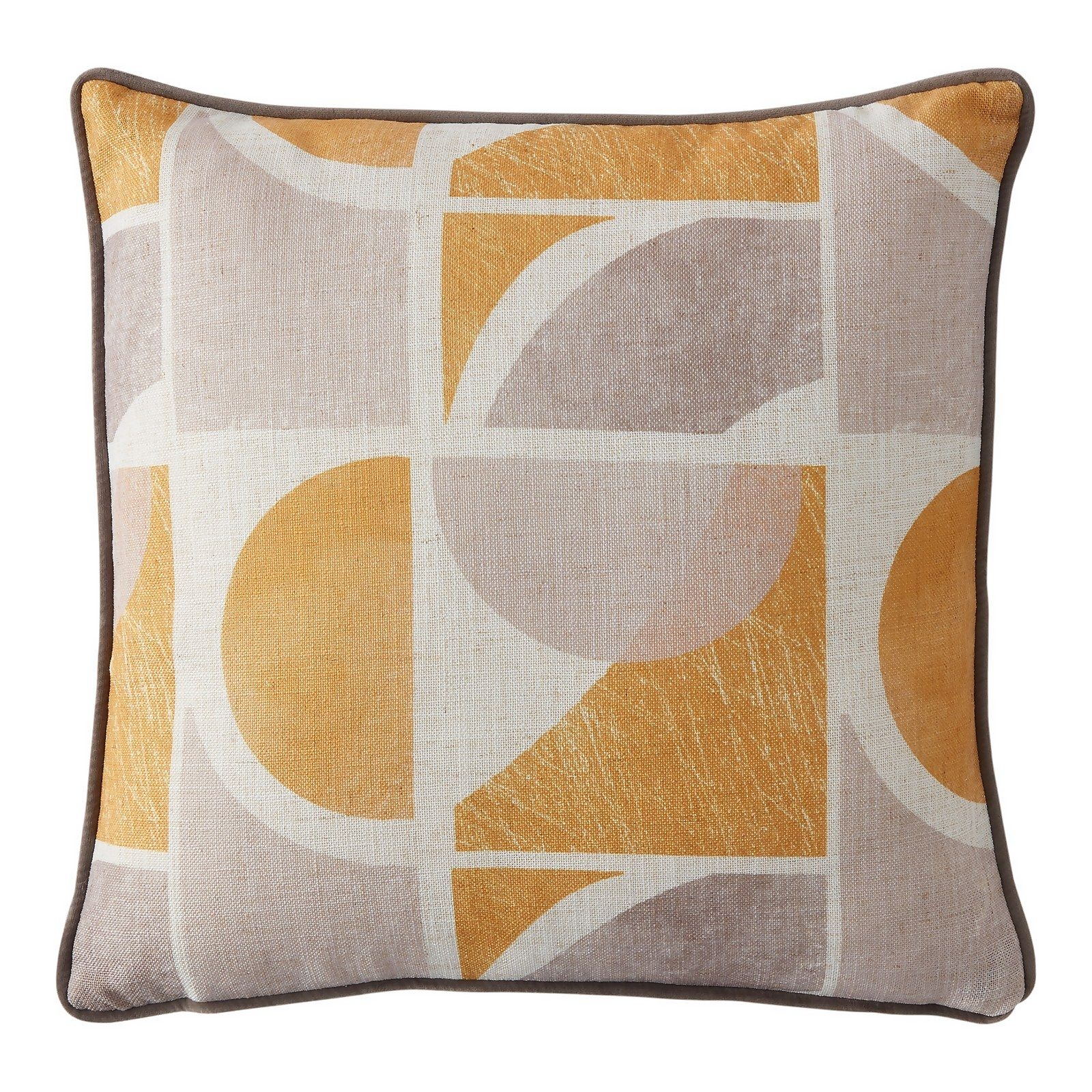 Geo Cushion - Ochre - 43x43cm Yellow