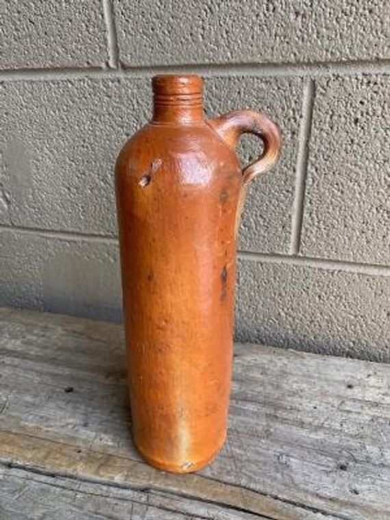 German Stoneware Mineral Water Bottle Ceramic