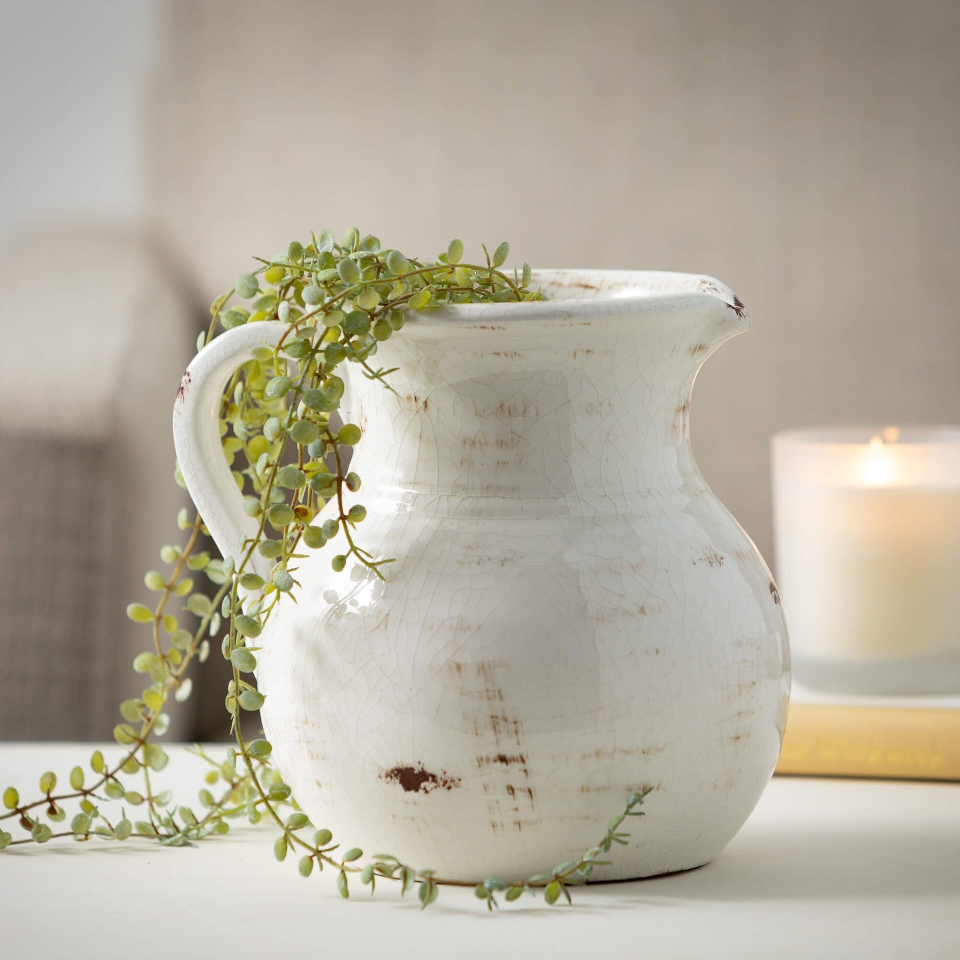 Glazed Ceramic Pitcher