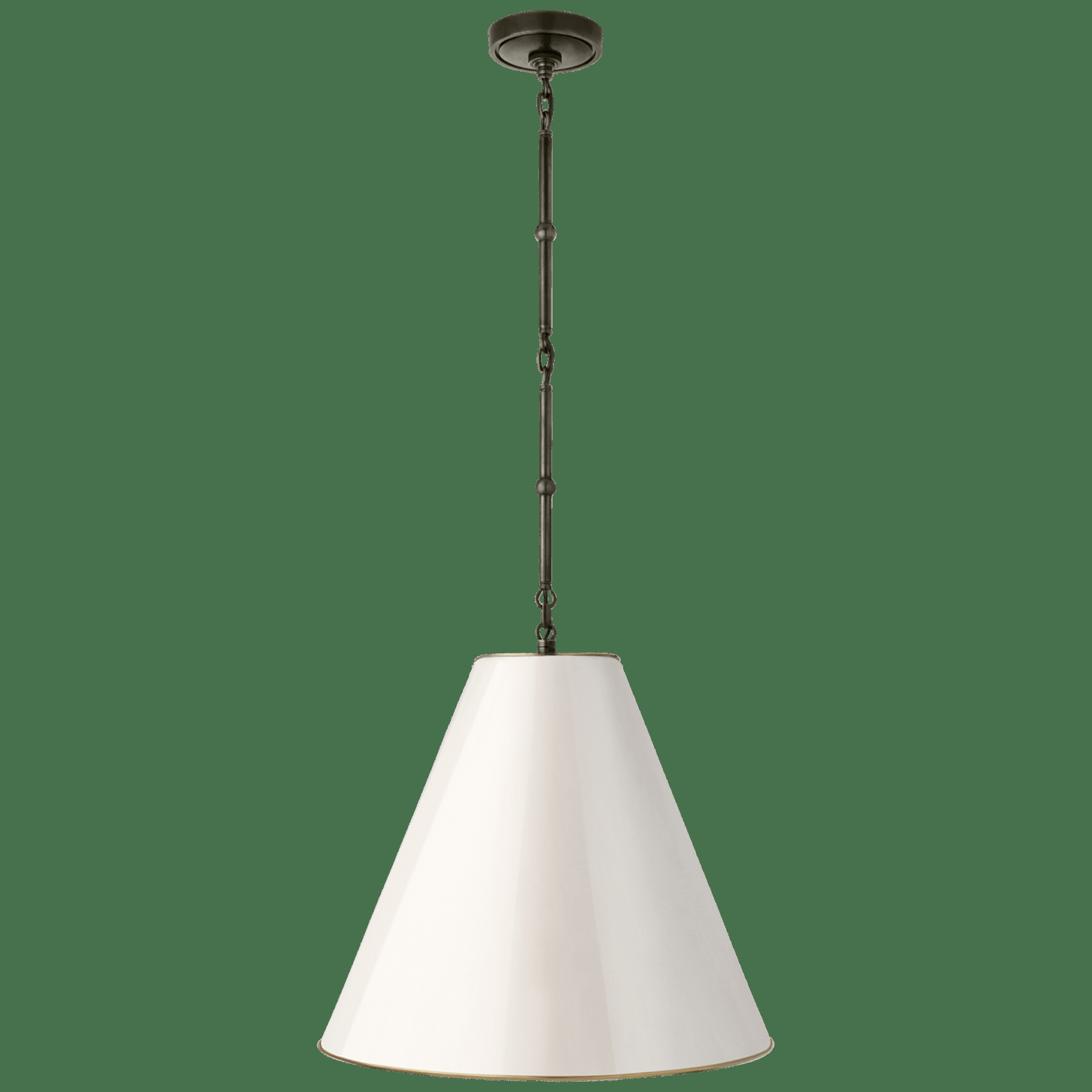Goodman Medium Hanging Light - Bronze with Antique Brass / Antique Brass