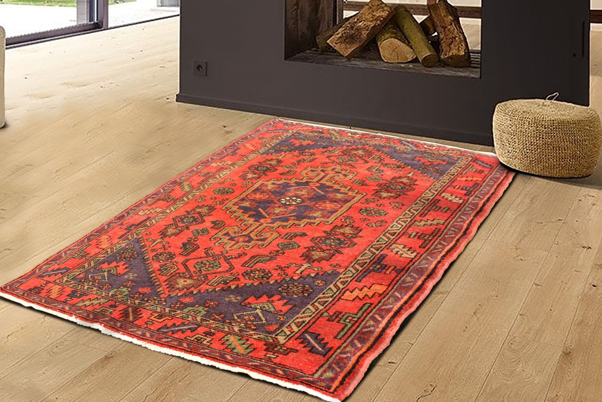 Hamedan - Persian Hand Knotted 100% Wool Rug - 193x130 cms