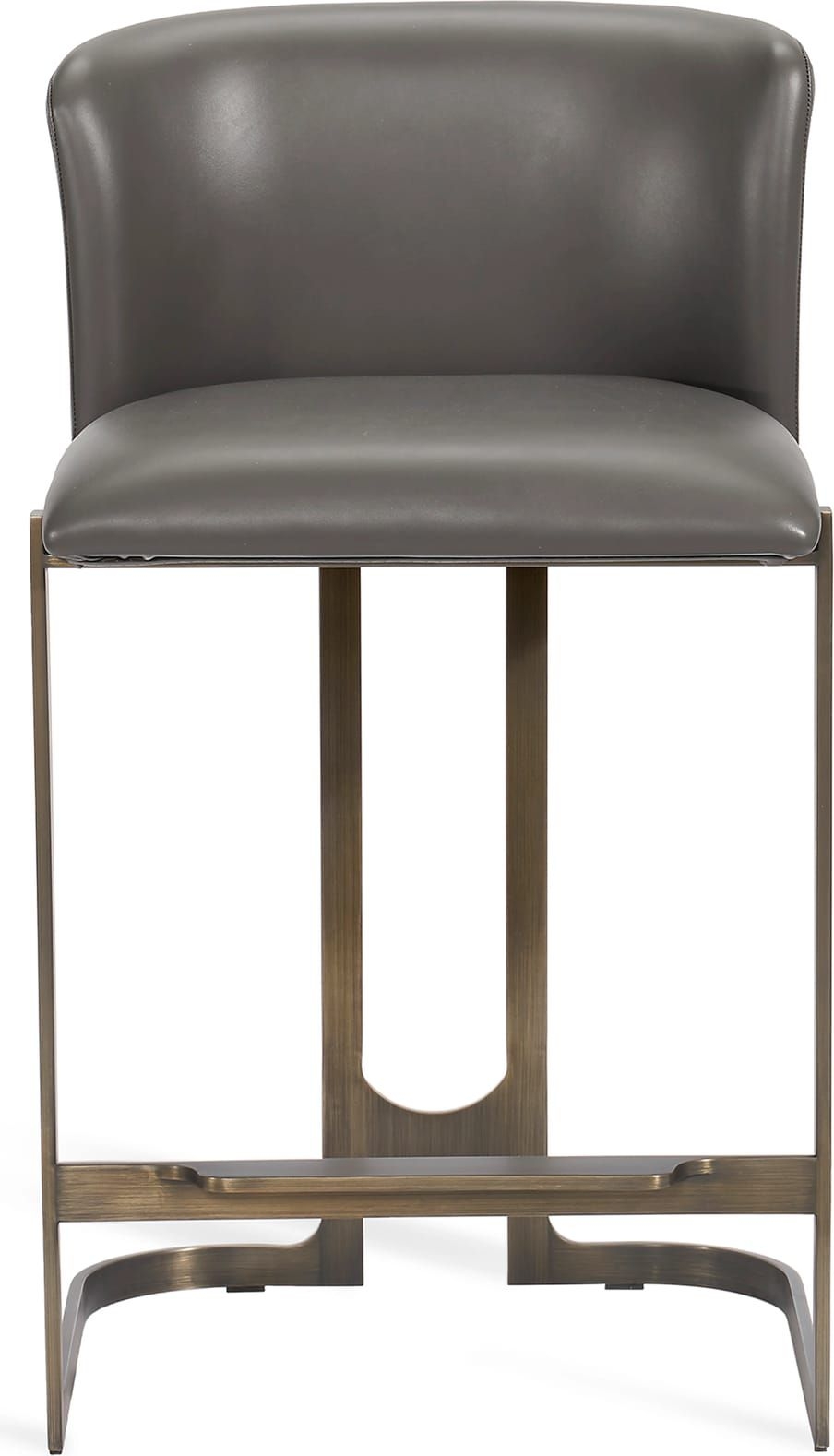 Interlude Home Banks Counter Stool - Finish: Cityscape Grey, Antique Bronze