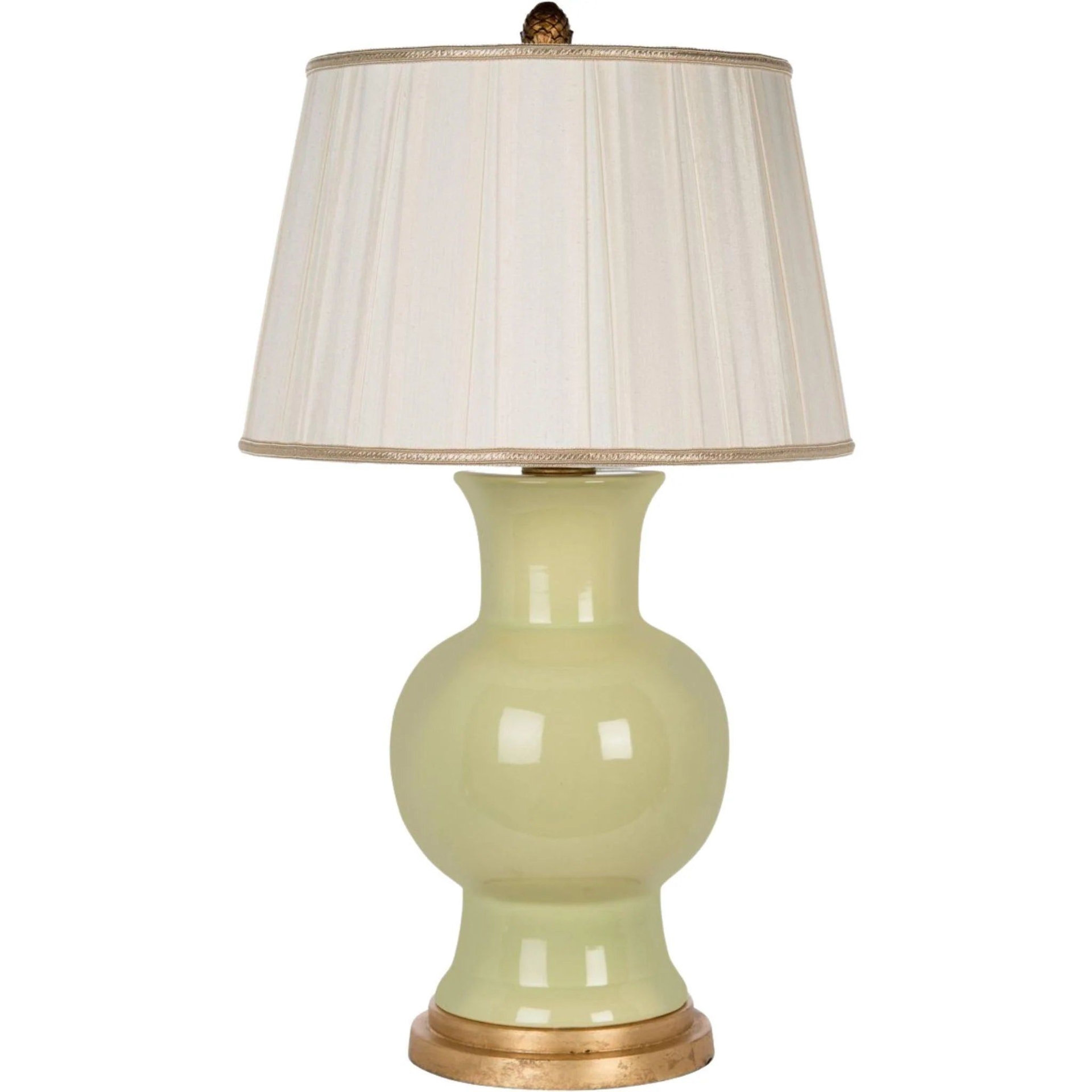 Juliette Citrus Couture Table Lamp With Gold Leaf Base