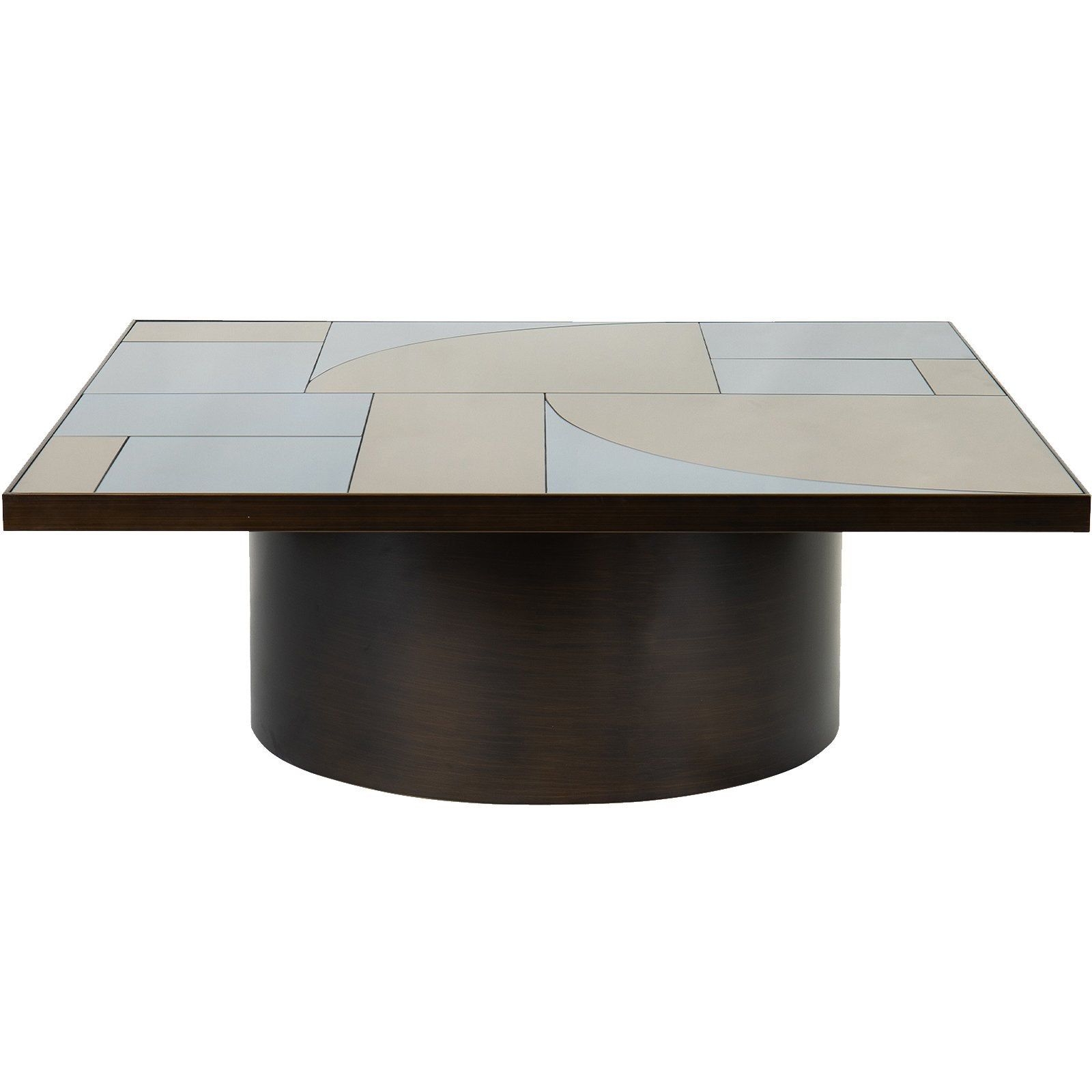 Liang & Eimil Bronze Cubist Coffee Table - Bronze & Grey Mirror