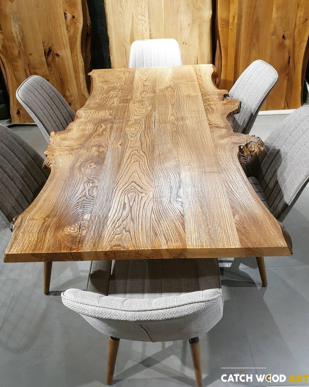 Living edge dining table, kitchen table, Chestnut wood table, dining room furniture, kitchen dining table, kitchen furniture