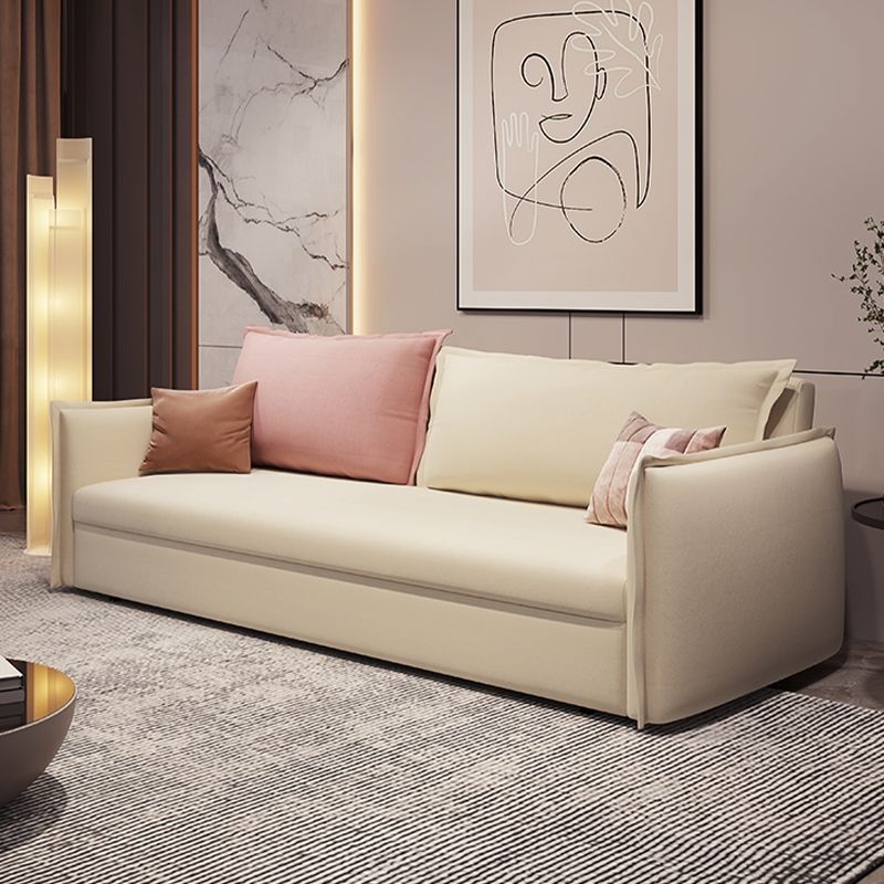 Loose Back Convertible Settee Loveseat Square Arm Standard Bed Settee - 49L x 33.5W x 24H / Coir