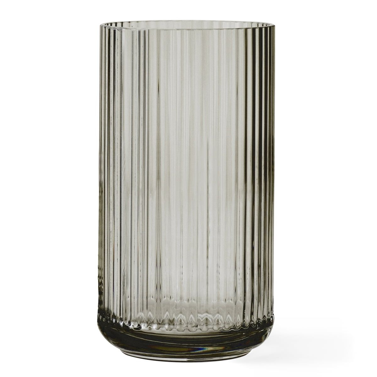 Lyngby Porceln - Glasvase, H 38 cm, smoke
