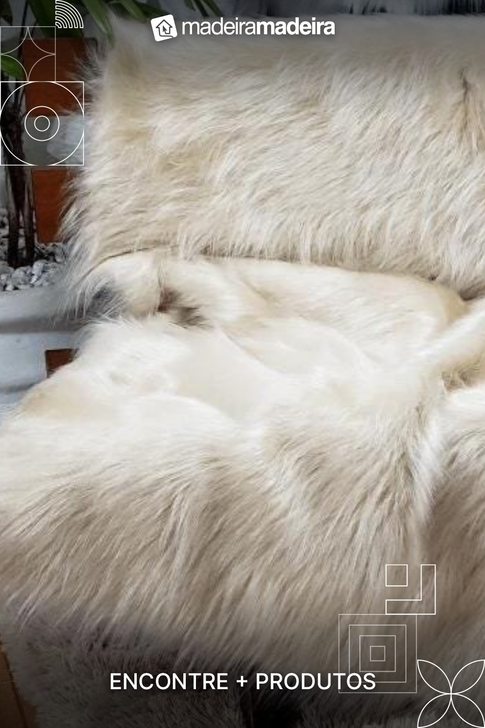 Manta Decorativa Sof Poltronas Pelcia Alta 160x50cm Bege