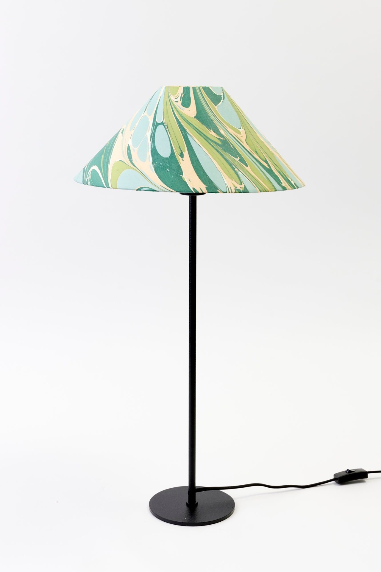 MARBLED PAPER LAMP COOLIE SHADES - Pheasant Feathers