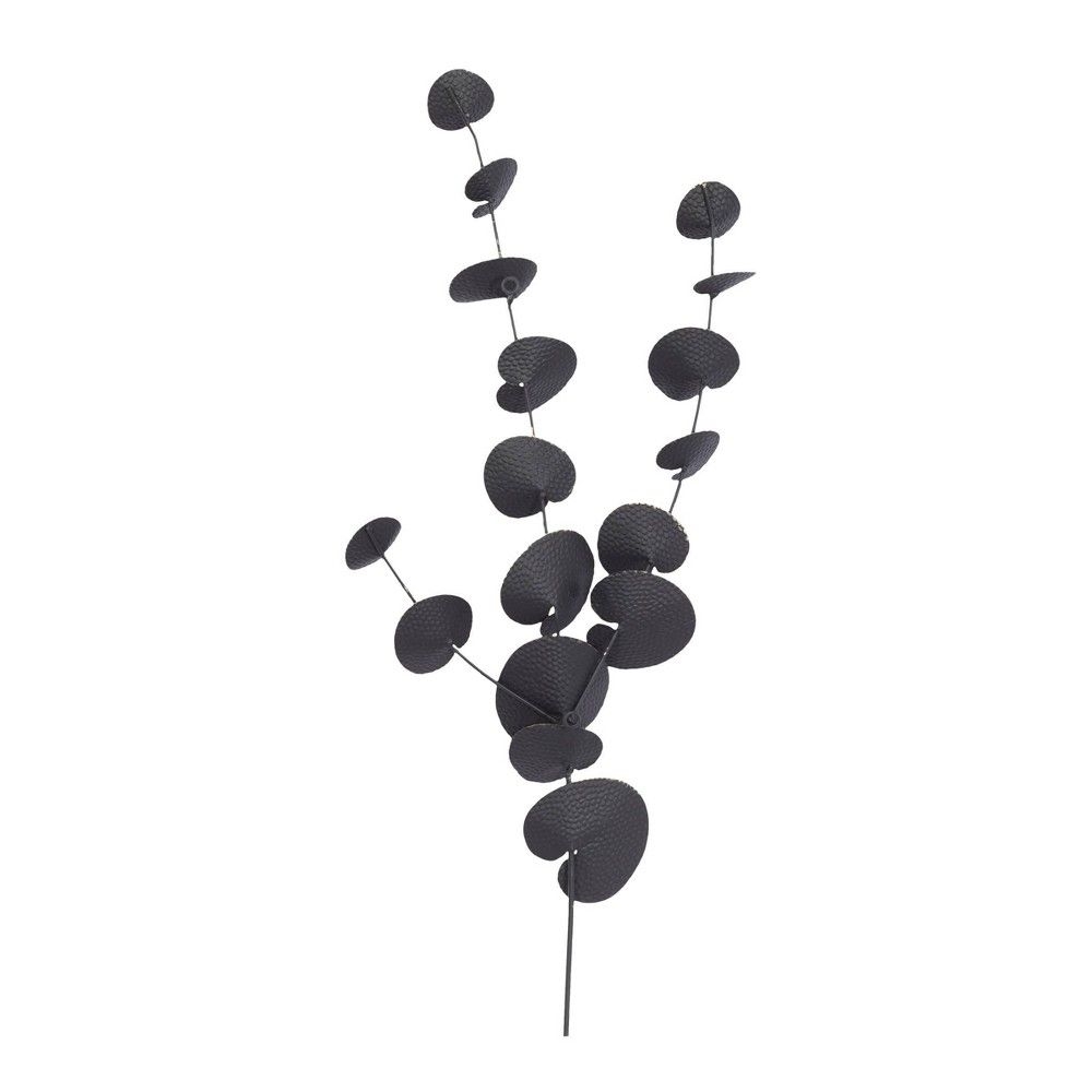 Metal Floral Wall Decor Black - Olivia & May