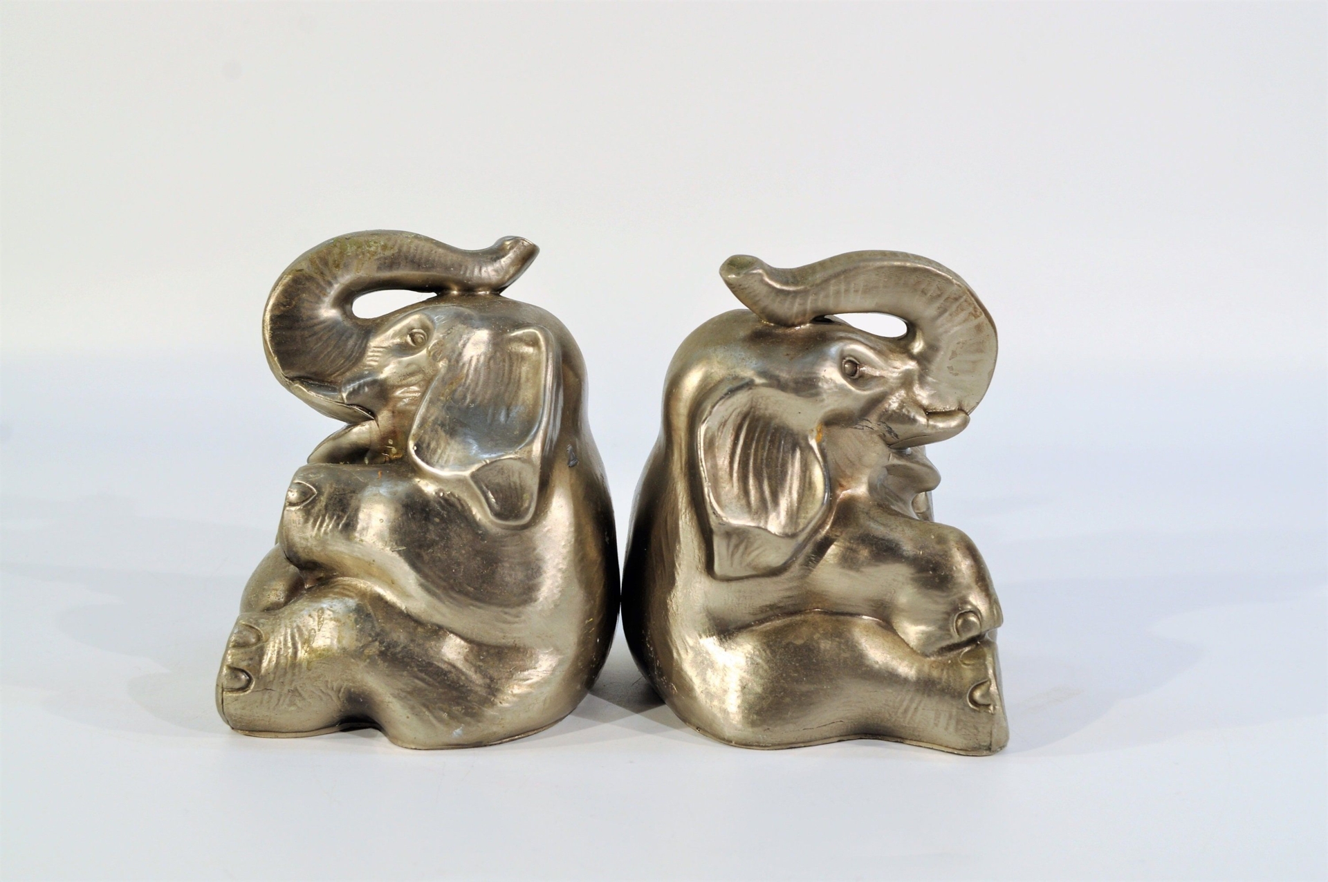 Mid Century Elephants Bookends