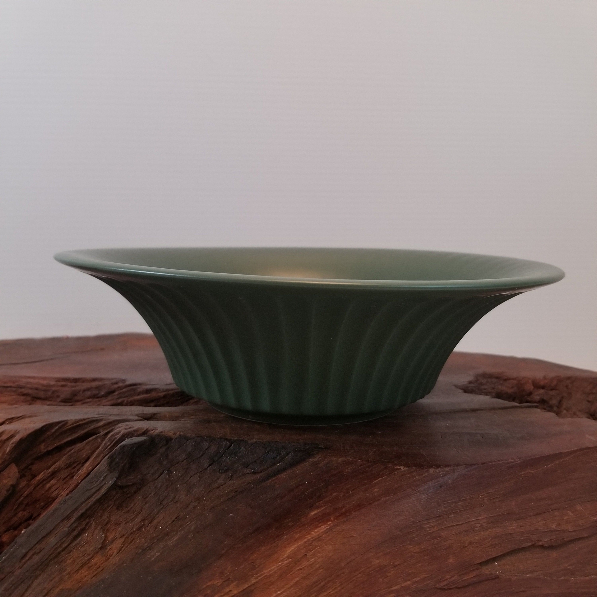 Mid Century Modern Hyalyn Pottery Bowl, Dark Green Hyalyn Pottery Fruit Bowl, Hyalyn Pottery Rich Dark Green Planter # 299