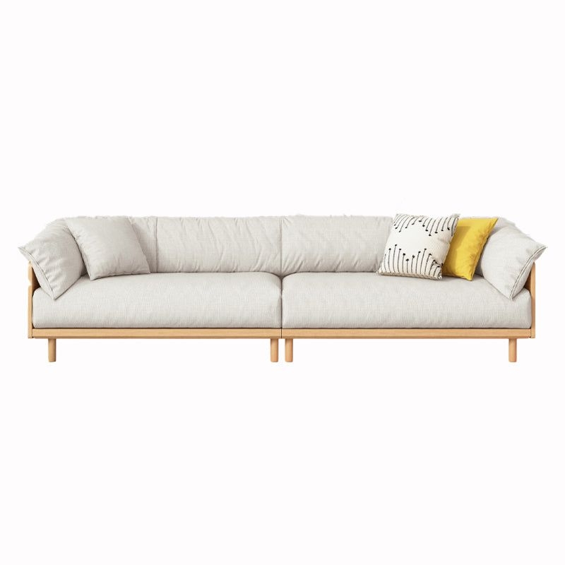 Modern Sofa Pillow Top Arm 33.4W Sofa with 2 Pillows  for Living Room - 102L x 33W x 30H / Linen