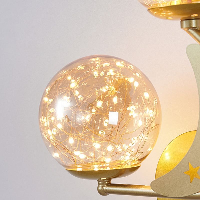 Modern Style Spherical Shape Wall Lights Glass Wall Mount Lights - 9 / Gold / Globe / Ball