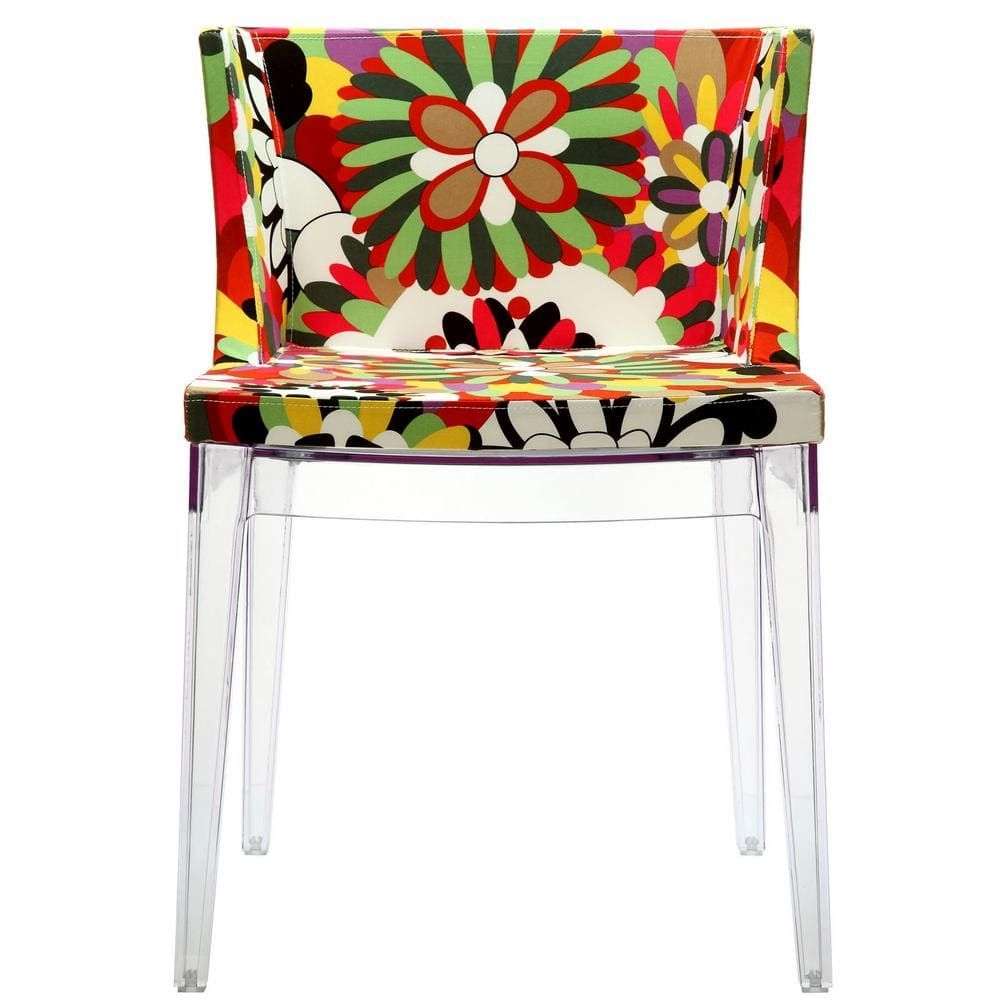 MODWAY Clear Flower Dining Side Chair