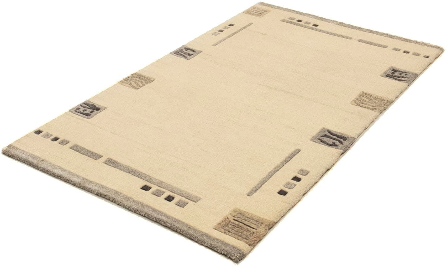 morgenland Wollteppich Nepal Teppich handgeknpft beige, rechteckig, 18 mm Hhe, handgeknpft