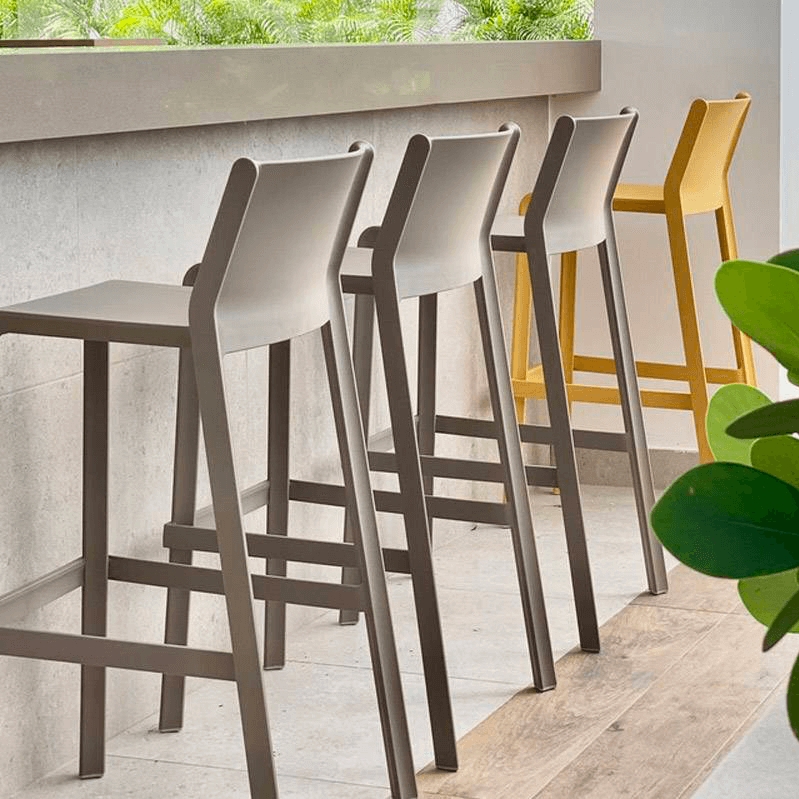 Nardi Trill Outdoor Bar Stool - Indoor / Outdoor Stool - Bar Stool / Bianco White