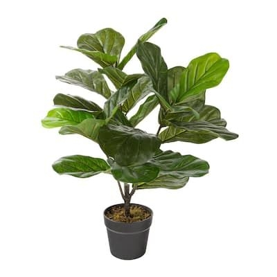 naturae decor Artificial 27 in. Fiddle Leaf Indoor Plants