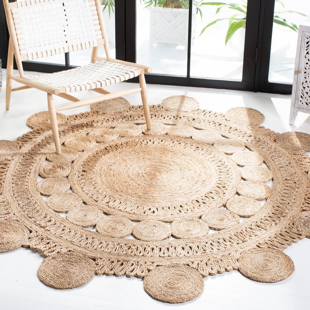Natural Fiber NF161 Hand Woven Rug - Natural - 6' round - Safavieh