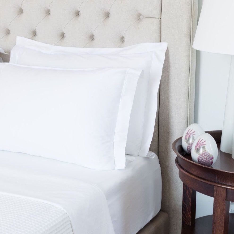 Organic Cotton Pillowcase Set with Oxford Edge - King / Grey