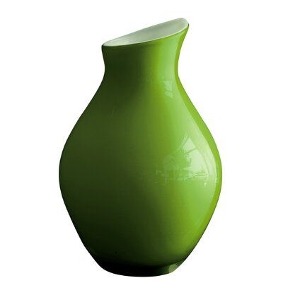 Orren Ellis Macrae Gift High Quality Glass Table VaseGlass in Green, Size 13.0 H x 7.75 W x 7.75 D in | Wayfair