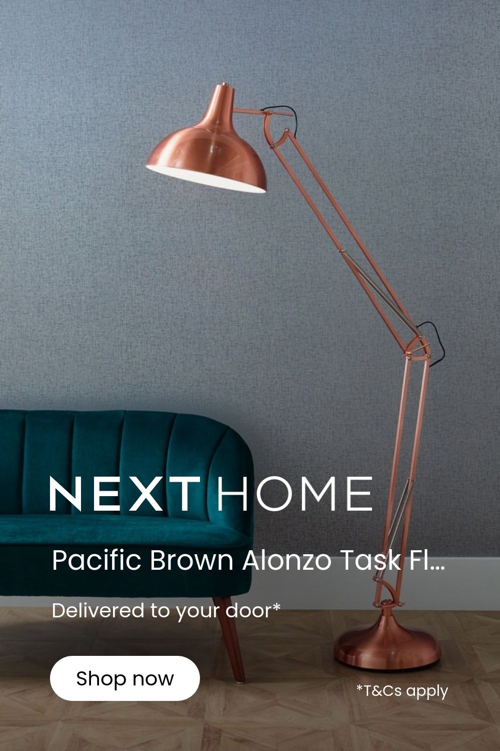 Pacific Brown Alonzo Task Floor Lamp -  Brown