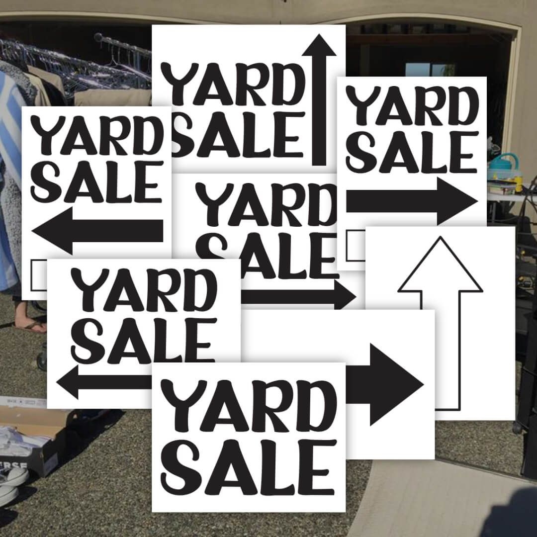 Printable Yard Sale Signs (PDF)