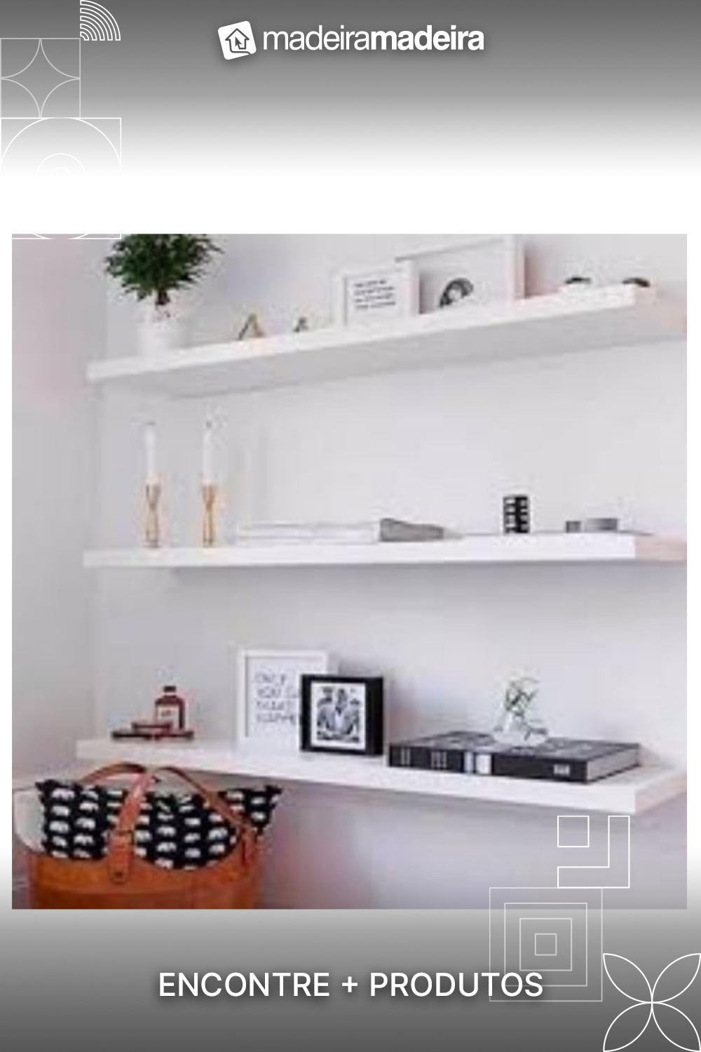 Promoo Kit 3 Prateleira 60x15 Mdf 15mm BRANCO C/suporte Invisivel