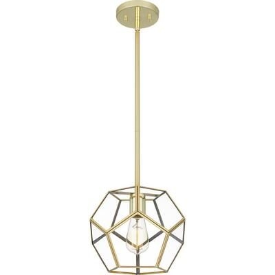 Quoizel Kinslee 1-Light Polished Brass Mini Pendant
