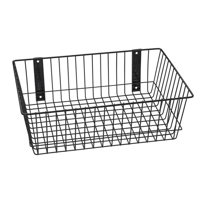 Rack Em Racks 9085-B Universal Wire Basket, Black - 18 x 12 x 6 in.