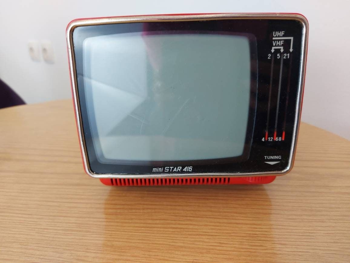 Retro TV Mini Star 416, Portable TV, Vintage Television, Vintage Tv, Space Age TV, Mini Tv, Mini Television, Mid Century Tv, Mcm Tv,