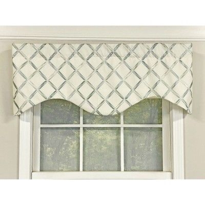 RLF Home Granville Cornice Valance Mermaid Green. 3" Rod pocket, 50"W x 17"L