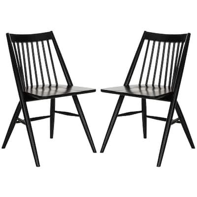 SAFAVIEH Wren Black 19 in. Dining Chair (Set of 2)