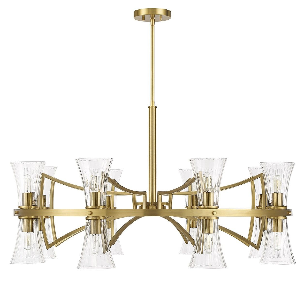 Savoy House Bennington 16 Light Chandelier In Warm Brass