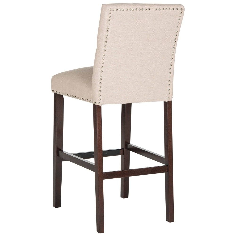 Set of 2 Norah Barstools Beige - Safavieh