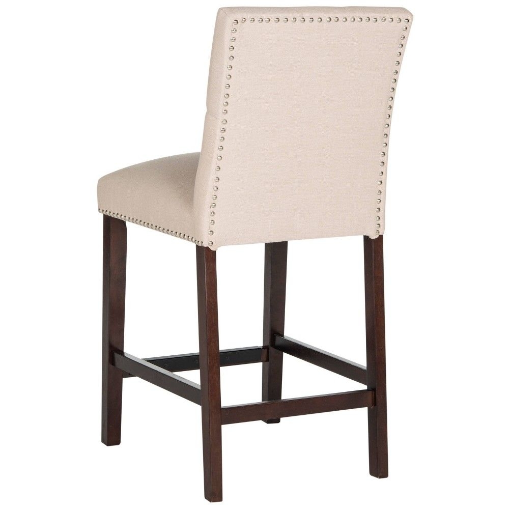 Set of 2 Norah Counter Stools Beige - Safavieh