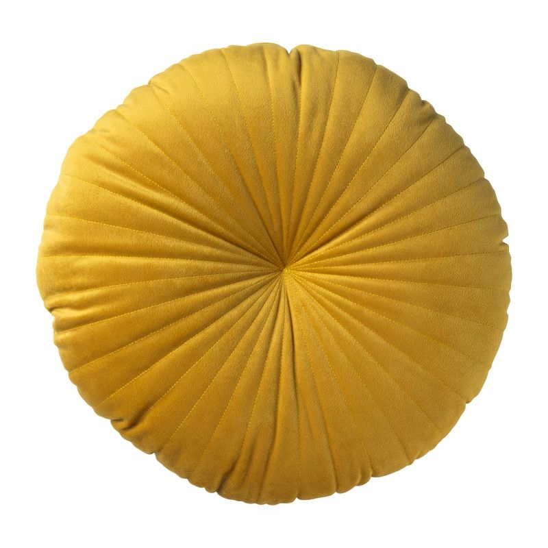 Sierkussen rond - okergeel - 45 cm
