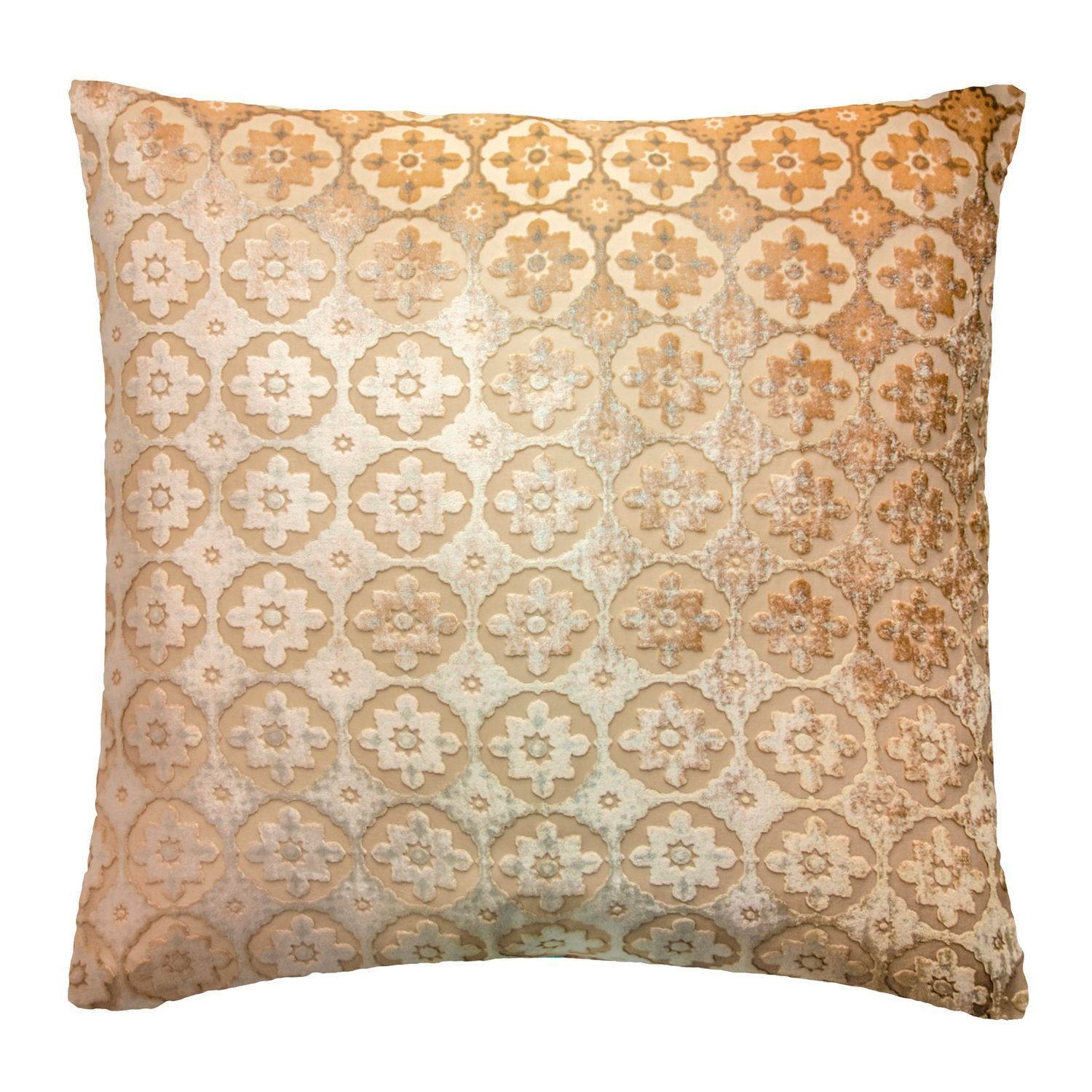Small Moroccan Velvet Gold Beige Pillows by Kevin OBrien Studio - 18 x 18 / Gold Beige