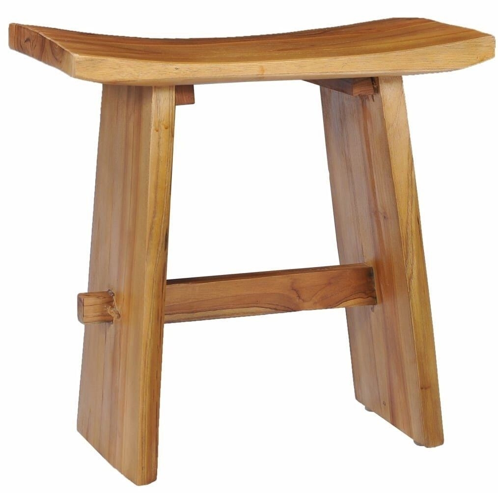 Solid Teak Wood Stool Tabouret