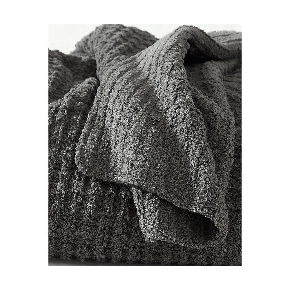 Sunday Citizen Waffle Lightweight Throw, Granite, Throw Size: 75" x 52"